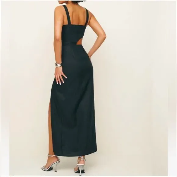 satori linen dress reformation Reformation Satori Linen Midi Dress Size 2